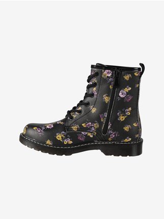 Flowered children's combat boots