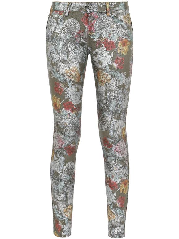 Flowered pants stretch