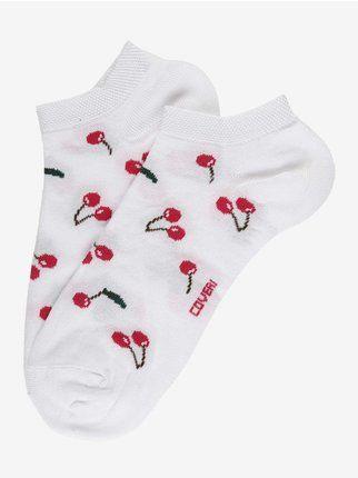 Frauen Fußschutz Socken Kirschen
