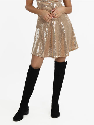 Full skirt with lurex