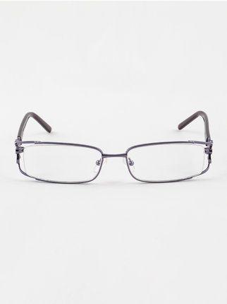 Gafas metalizadas con lentes transparentes