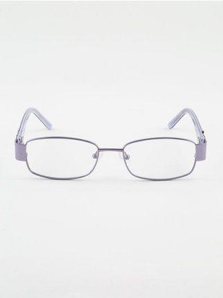 Gafas ovaladas con lentes transparentes