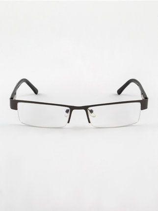 Gafas rectangulares con lentes transparentes
