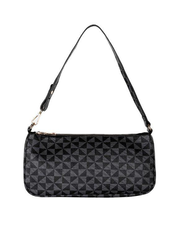 Geometric baguette woman handbag