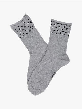 Gepunktete Midi-Socken für Damen