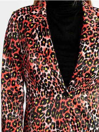 Giacca leopardata rossa