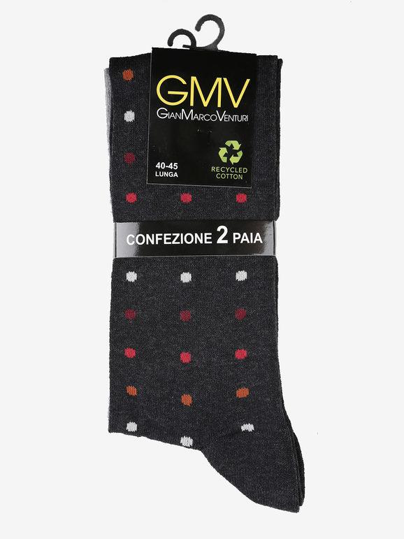 GianMarcoVenturi lange gepunktete Socken  2 Stück