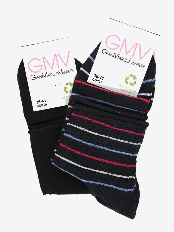 GianMarcoVenturi striped short socks  2 pieces