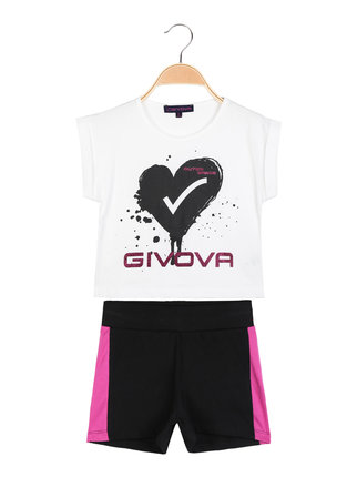 Girl's 2-piece sports set in cotton