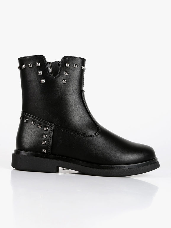 Girl's ankle boots with studs