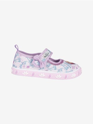 Girl's canvas ballet flat with print