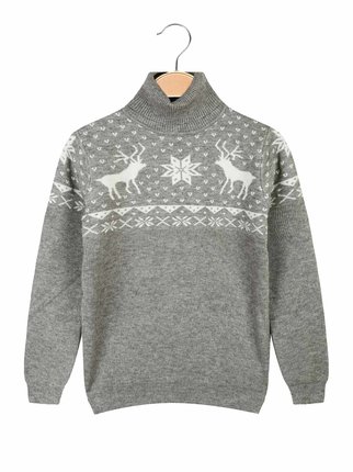 Girls' Christmas turtleneck sweater