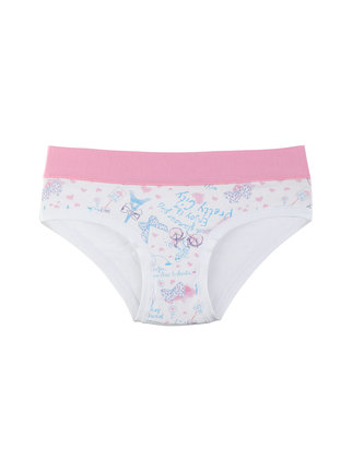 Girl's cotton briefs with prints