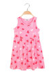 Girl's cotton dress with hearts