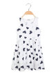 Girl's cotton dress with hearts