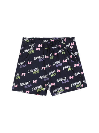 Girl's cotton shorts with lettering