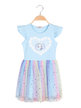 Girl's dress with multicolor tulle