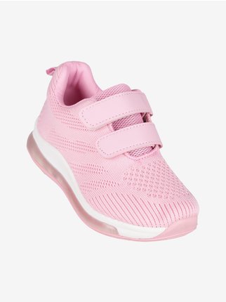 Girl's fabric sneakers with tears
