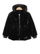 Girl's faux fur jacket with hood