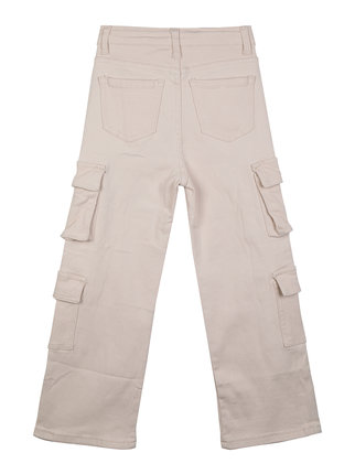 Girl's flared trousers with big pockets