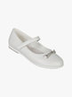 Ceremony ballet flats for girls with strap and rhinestones