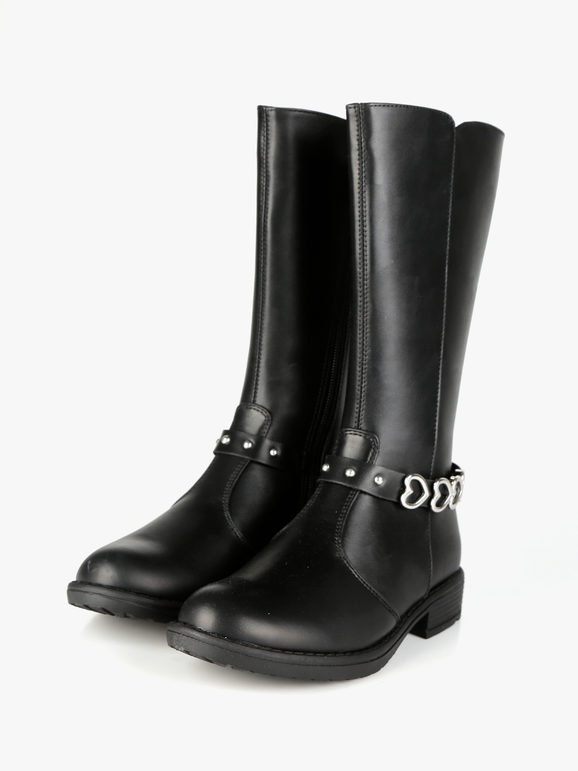 Girls high boots with zip