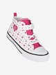 Girl's high-top sneakers with hearts and tear