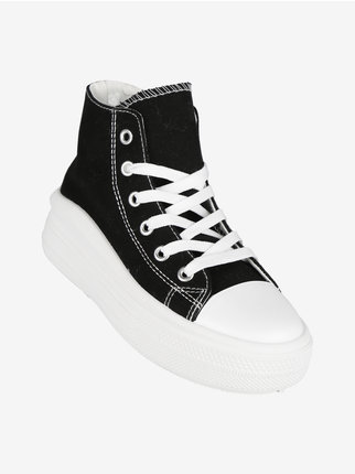 Girl's high-top sneakers with platform