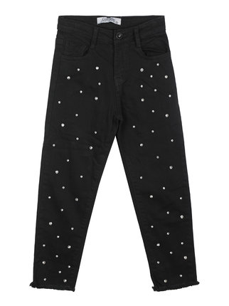 Girl's jeans trousers with rhinestones