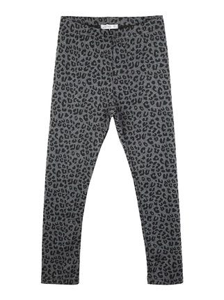 Girls' leggings with two-tone print