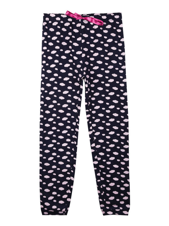 Girl's long pajamas in cotton with prints