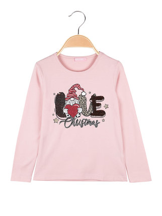 Girl's long-sleeved T-shirt with writing