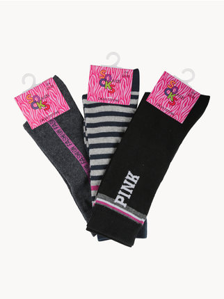 Girls long socks  pack of 3 pairs
