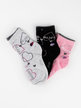 Girl's midi socks with lurex Pack of 3 pairs