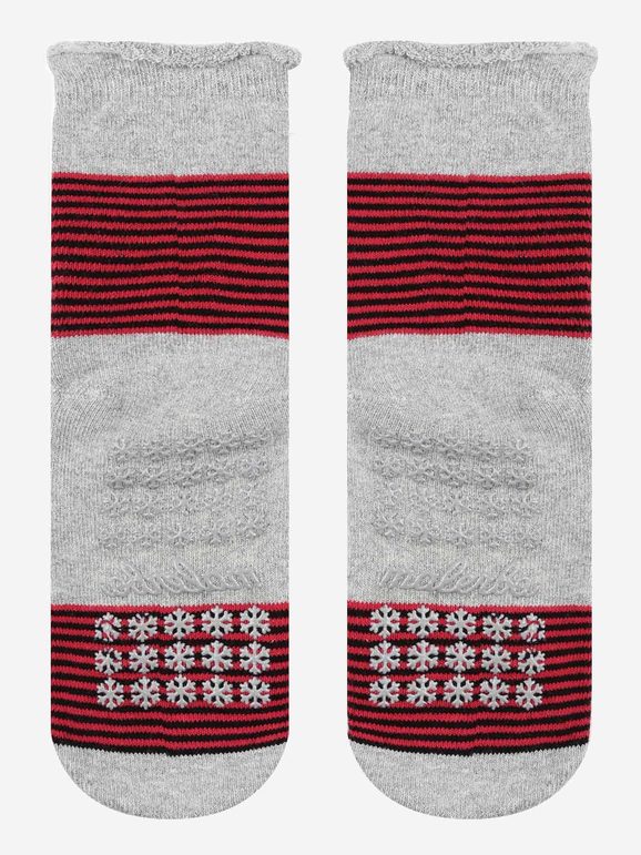 Girl's non-slip socks in warm cotton with prints