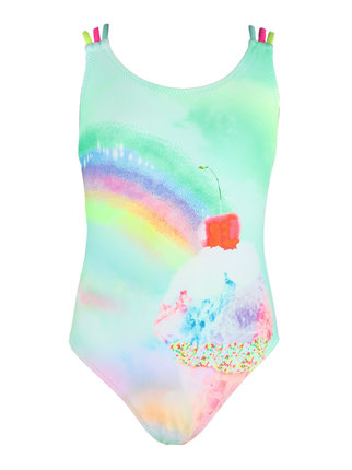 Girl's one-piece swimsuit with print