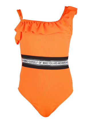 Girl's one-piece swimsuit with writing