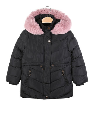 Girls' padded down jacket with hood