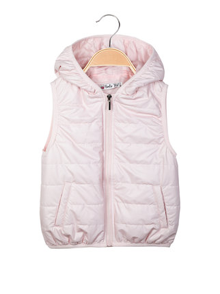 Girls' padded vest with hood