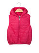Girls' padded vest with hood