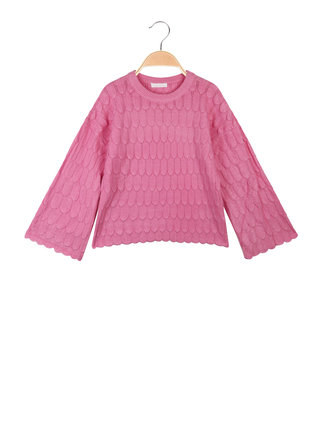 Girl's pullover with bell sleeves