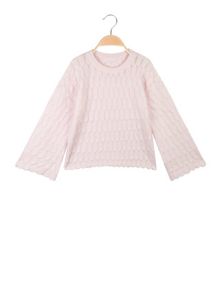 Girl's pullover with bell sleeves