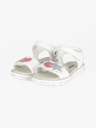 Girls sandals with glitter