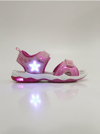 Girls sandals with lights