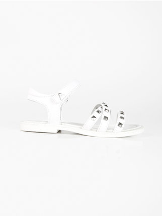 Girl's sandals with studs