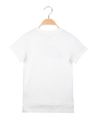 Girl's short-sleeved T-shirt with logo