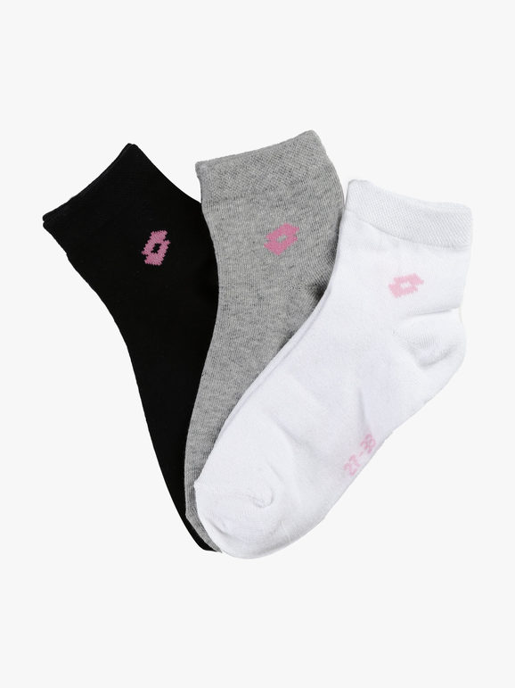 Girls Short Socks. Pack of 3 pairs