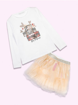 Girl's skirt + t-shirt set
