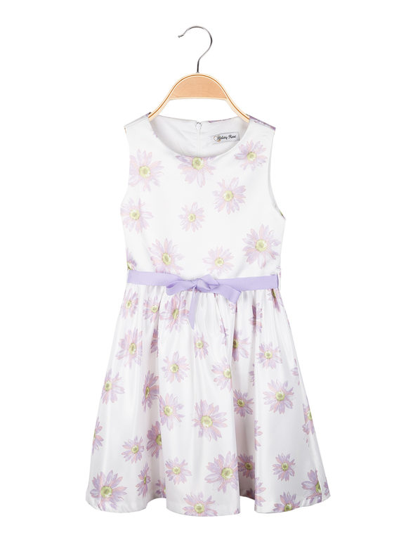Girl's sleeveless dress with floral print