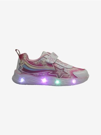 Girl's sneakers with tear and lights